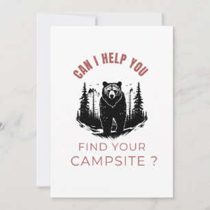 Kann ich Ihnen helfen, Ihren Campingplatz zu finde Feiertagskarte