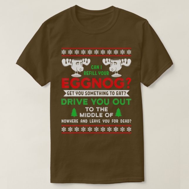 Kann ich Ihren Weihnachtsurlaub der Familie Eggnog T-Shirt (Design vorne)