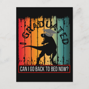 Kann ich jetzt wieder ins Bett gehen? Postkarte