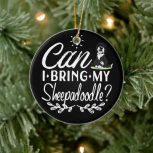 Kann ich meine Sheepadoodle mitbringen? Keramik Ornament