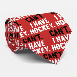 Kann ich nicht Hockey Funny Entschuldigung auf Red Krawatte