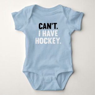 Kann ich nicht Hockey Funny Säugling Dunkle Farben Baby Strampler