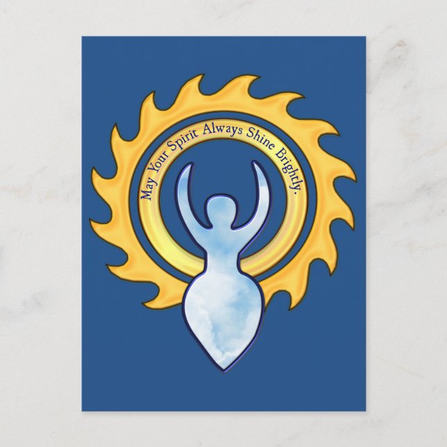 Kann Ihre Geist-Glanz-hell Göttin Postkarte (Vorderseite)