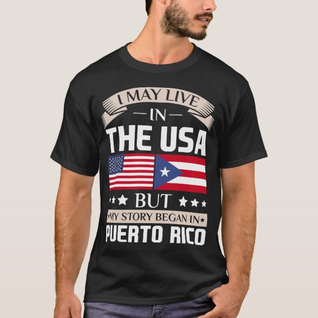 Kann in USA-Geschichte leben anfing in Puerto- T-Shirt (Vorderseite)
