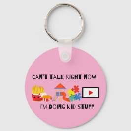 Kann jetzt nicht reden Schlüsselanhänger Pink