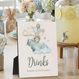 Kann kaum warten Baby Shower Getränkestation Geträ Fotoplatte