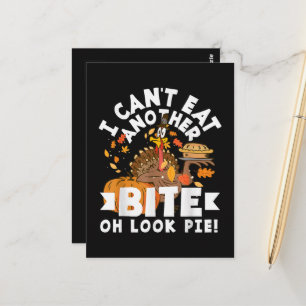 Kann keinen weiteren Bissen essen Oh sieh mal Pie Postkarte