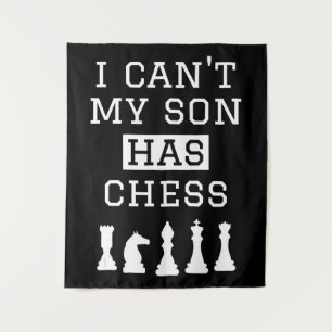 Kann mein Sohn keinen witzigen Schach-Vater haben? Wandteppich