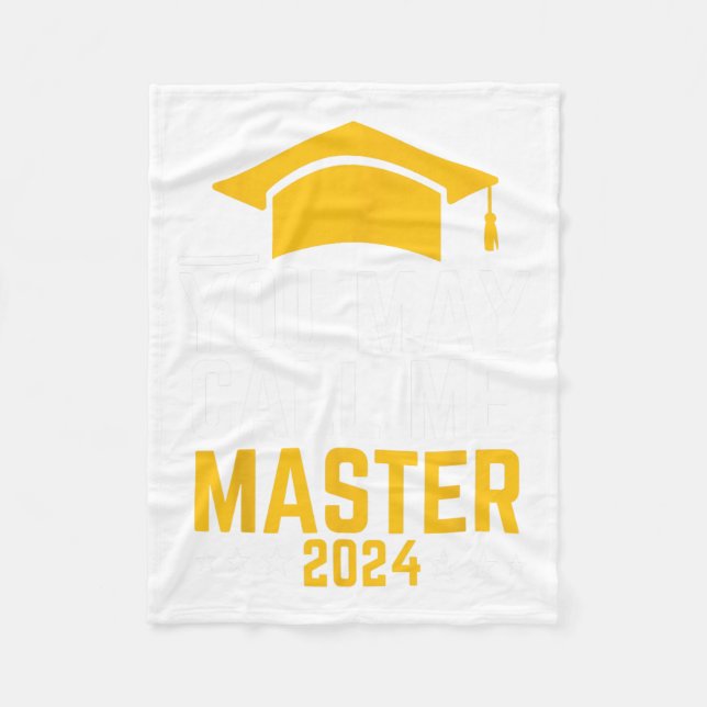 Kann mich Master 2024 Master Degree Abschluss nenn Fleecedecke (Vorderseite)