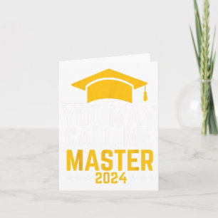 Kann mich Master 2024 Master Degree Abschluss nenn Karte