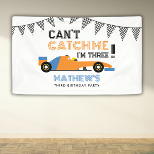 Kann mich nicht erwischen, ich bin drei Rennwagen Banner