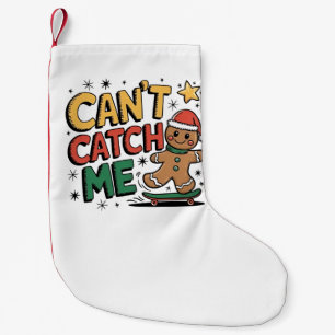 Kann mich nicht fangen Gingerbread Skating Weihnac Kleiner Weihnachtsstrumpf
