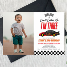 Kann mir kein Red Race Car 3. Geburtstag Party hol