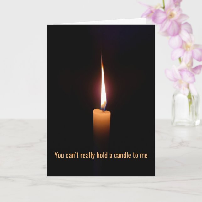 Kann mir keine Kerze halten, war um den Block heru Karte (Orchidee)