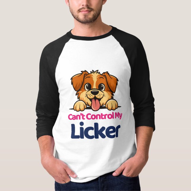 Kann mir mein Licker kein Niedliches Hundedesign K T-Shirt (Vorderseite)