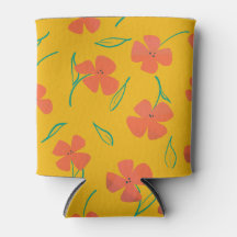 Kann mit hellrot-orangefarbenen Blume kühler werde