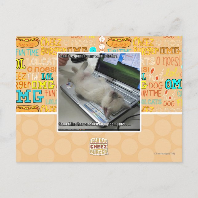 Kann nicht antworten postkarte (Vorderseite)