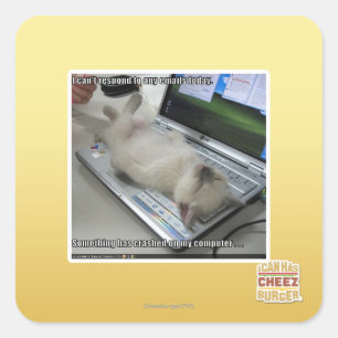 Kann nicht antworten quadratischer aufkleber