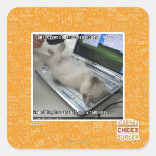 Kann nicht antworten quadratischer aufkleber