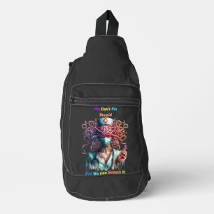 Kann nicht den stupiden surrealen medizinischen Ge Crossbody Bag