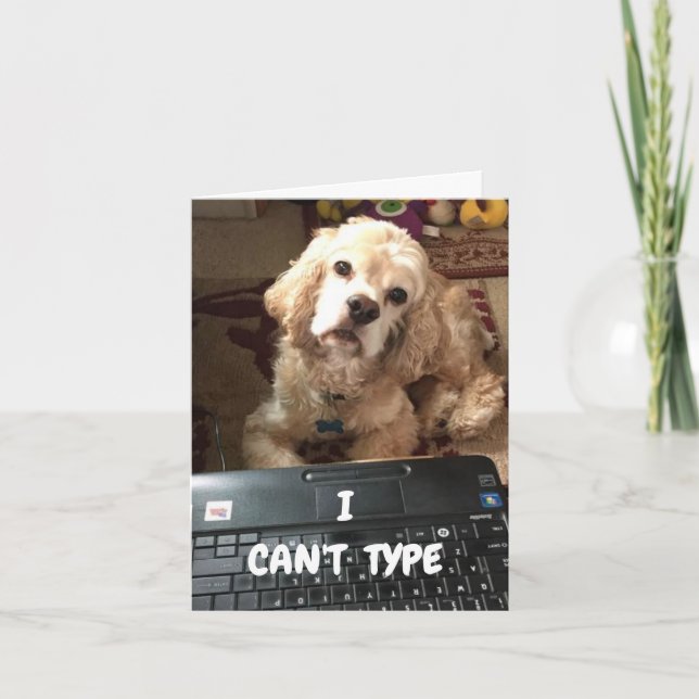 KANN NICHT EINGEBEN, WENN ICH SAGEN KÖNNTE *GLÜCKL KARTE (Vorderseite)