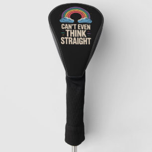 Kann nicht einmal geradeaus denken LGBTQ Gay Pride Golf Headcover