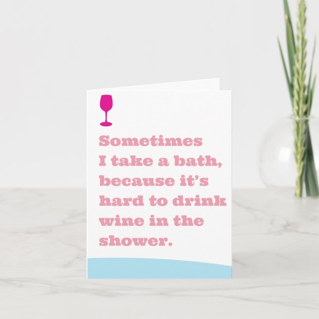 Kann nicht in der Duschgrusskarte trinken Karte (Vorderseite)