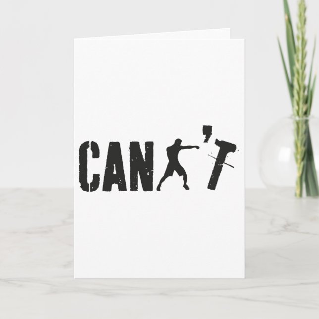 Kann nicht lustiger Boxcoach Box-Trainer Boxer spi Karte (Vorderseite)