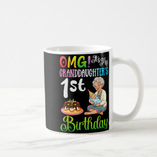 Kann nicht ruhig bleiben Enkelin 1. Geburtstag Oma Kaffeetasse