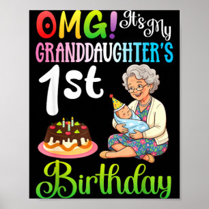 Kann nicht ruhig bleiben Enkelin 7. Geburtstag Oma Poster