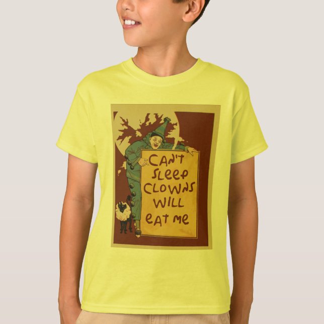 Kann nicht schlafen Clowns isst mich T-Shirt (Vorderseite)