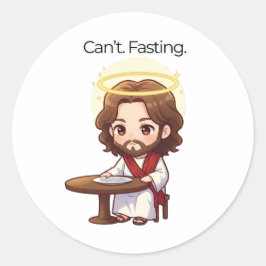 Kann nicht. Schnauze. - Jesus reagiert Runder Aufkleber