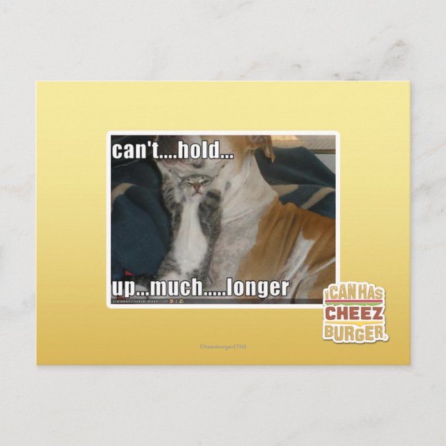 Kann nicht viel länger aufhalten postkarte (Vorderseite)