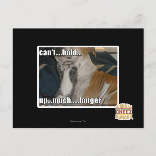 Kann nicht viel länger aufhalten postkarte (Vorderseite)