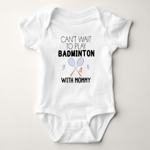 Kann nicht warten, Badminton mit Mommy zu spielen Baby Strampler
