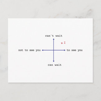 Kann nicht warten, dich zu sehen postkarte