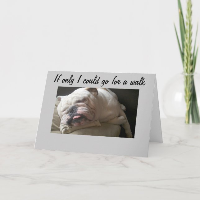 KANN NICHT ZU EINEM SPAZIERGANG GEHEN KARTE (Vorderseite)