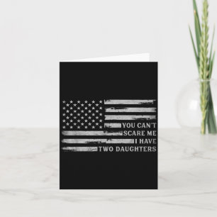 Kann nicht zwei Töchter haben Vatertag USA-Flagge Karte