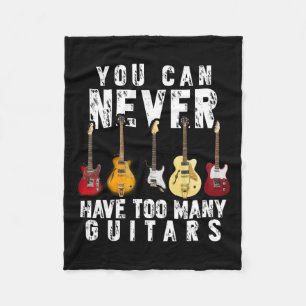 Kann nie zu viele Gitarren Musik Funny Geschenk ha Fleecedecke