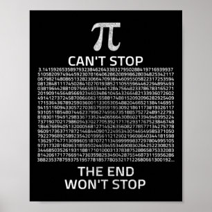 Kann Pi nicht aufhalten mit Vintagem Lehrer Pi Da Poster
