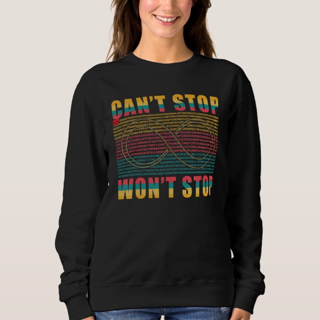 Kann Pi nicht stoppen Pi Day Funny Mathe Pi Symb n Sweatshirt (Vorderseite)