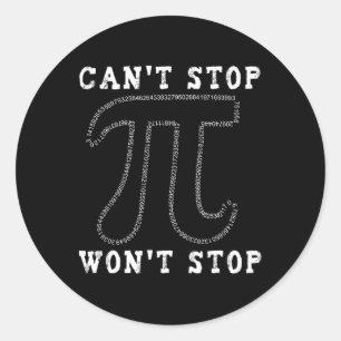Kann Pi Wont nicht aufhalten, den Mathe Pi Day zu Runder Aufkleber