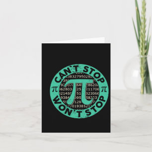 Kann Pi Wont nicht stoppen Mathe Pi Day Funny Math Karte