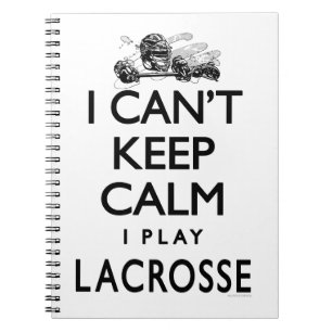 Kann ruhigen Lacrosse nicht behalten Notizblock