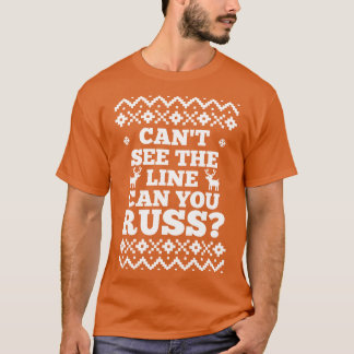 Kann Sehlinie nicht sehen Können Sie Russ retro T-Shirt