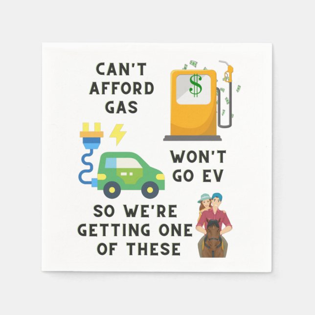 Kann sich kein Gas leisten, oder EV so ein Geschen Serviette (Vorderseite)