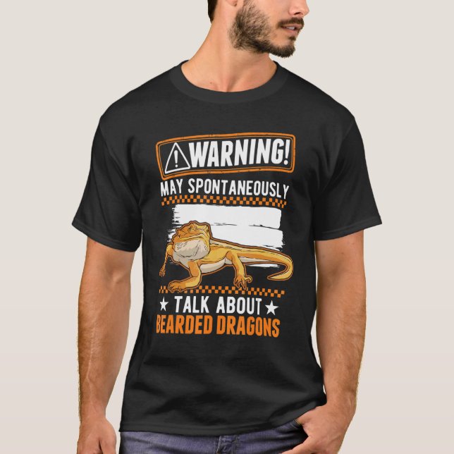 Kann spontan über bärtige Drachen sprechen T-Shirt (Vorderseite)