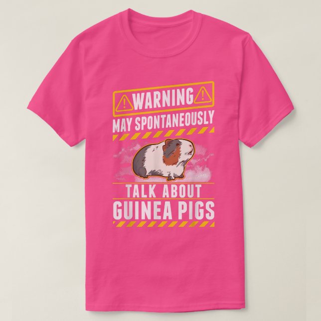 Kann spontan über Guinea Schwein 4105 sprechen T-Shirt (Design vorne)