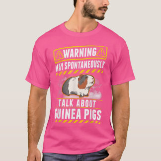 Kann spontan über Guinea Schwein 4105 sprechen T-Shirt