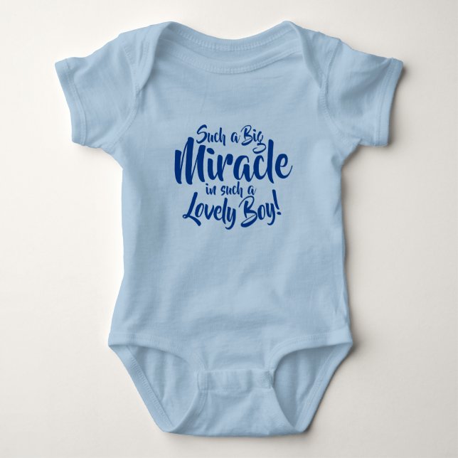 Kann Text so ein großes Wunder im lieblichen Junge Baby Strampler (Vorderseite)